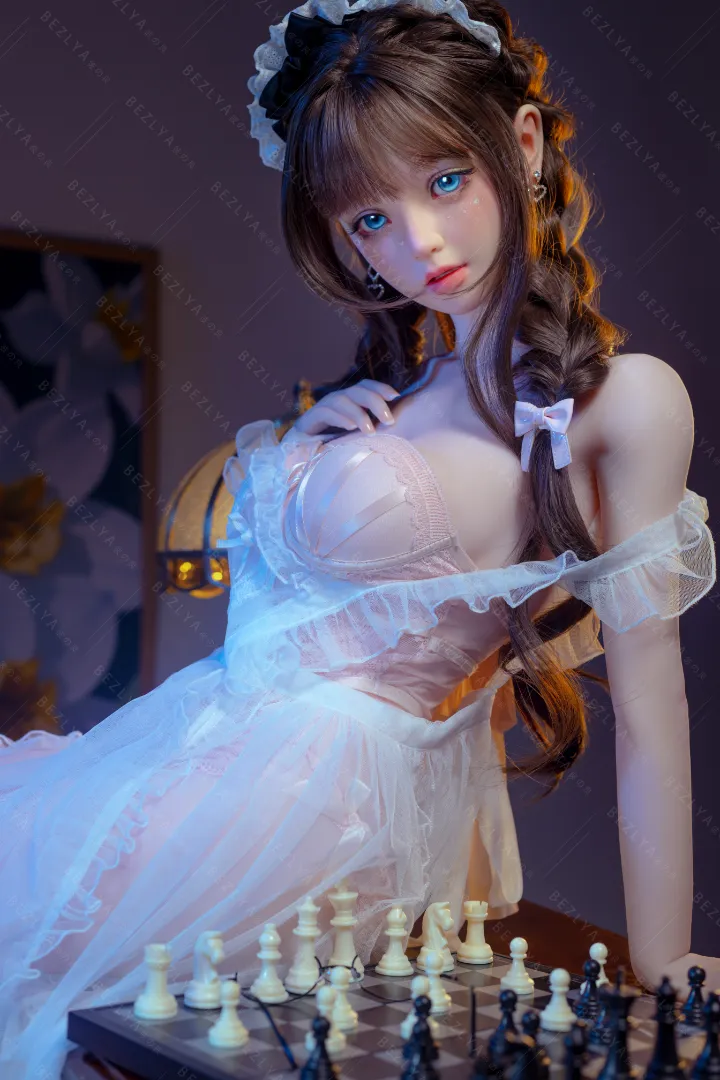 Bezlya 149cm (4ft11) C CUP Movable jaw Silicone Head + TPE Body Hybrid Sex Doll Convallaria, Head Linlan — 149cm Silicone Head + TPE Body companion doll
