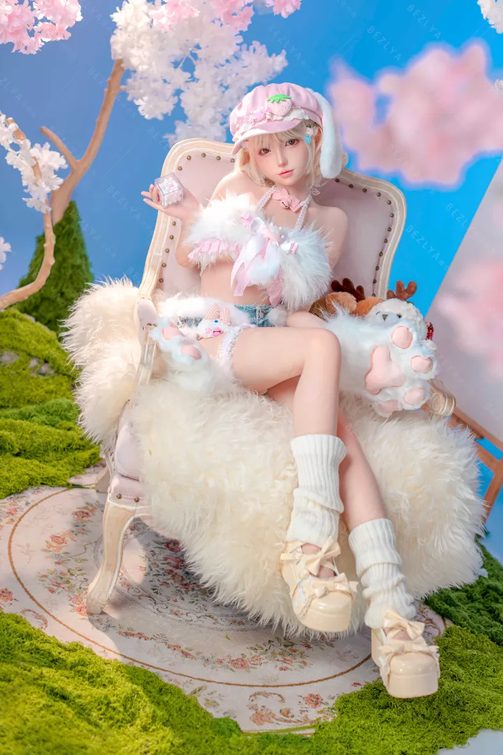 Bezlya 150cm (4ft11) A-Cup Lightweight Silicone Sex Doll, ROS Head Lihuinai — 150cm Silicone companion doll
