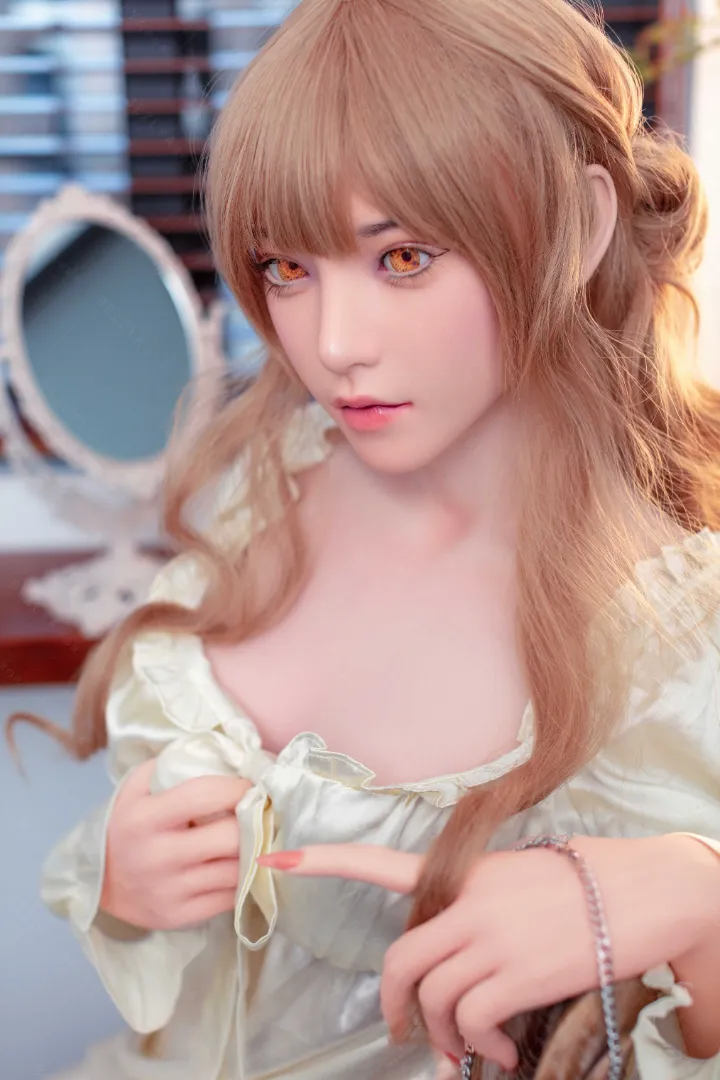 160cm (5ft3) B-Чашка Легкая Силиконовая Секс-кукла Голова Iris