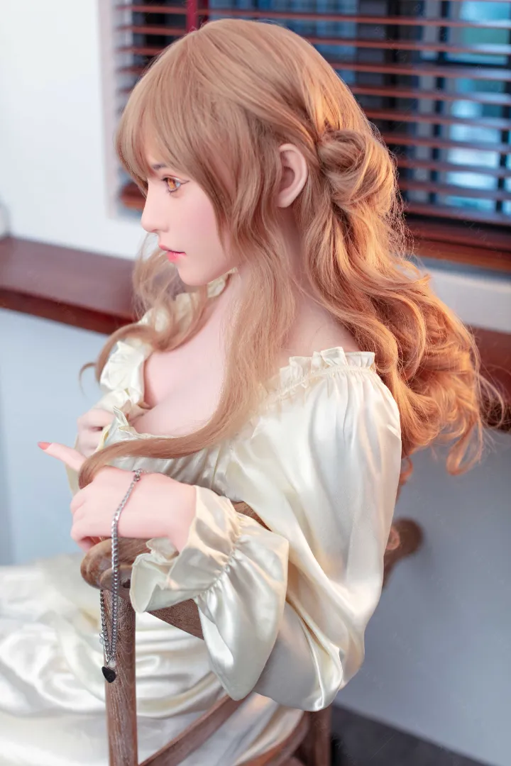 160cm (5ft3) B-Чашка Легкая Силиконовая Секс-кукла Голова Iris