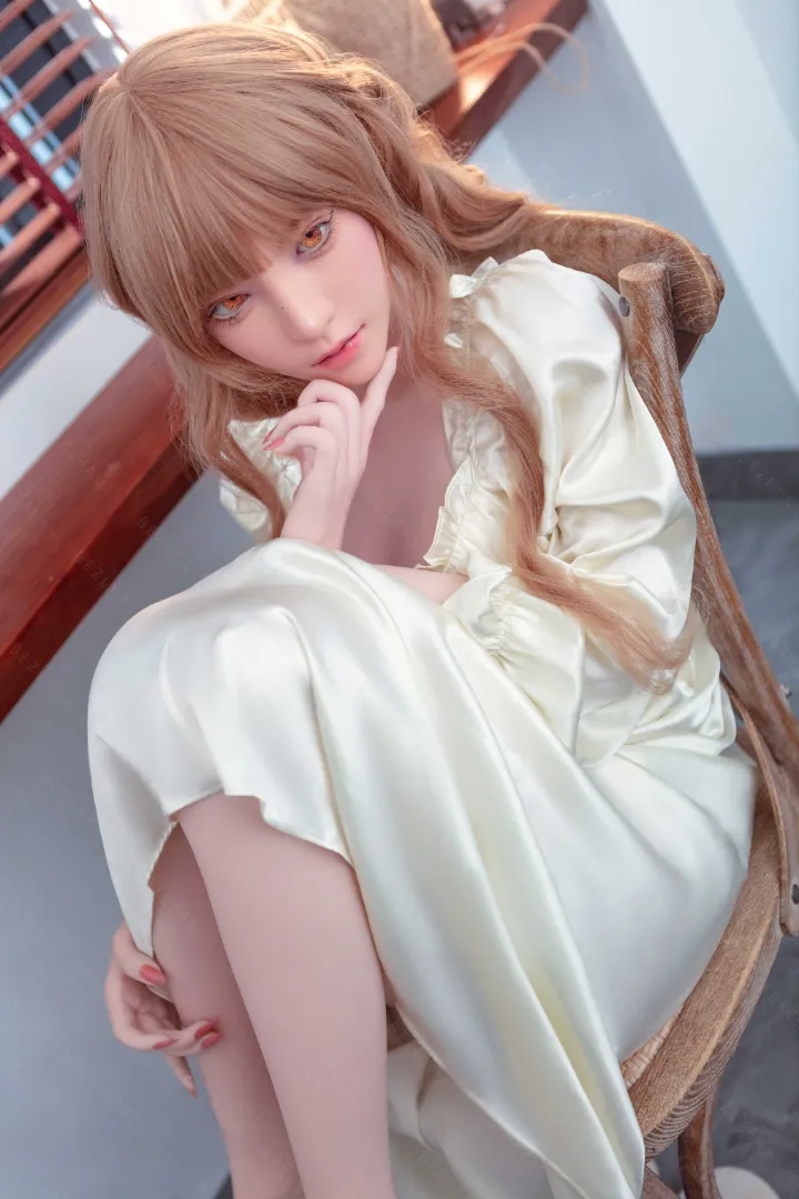 160cm (5ft3) B-Чашка Легкая Силиконовая Секс-кукла Голова Iris