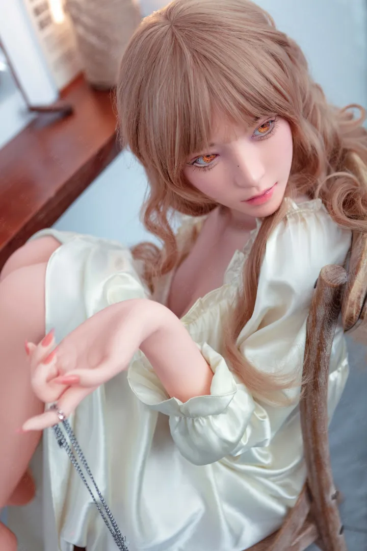 160cm (5ft3) B-Чашка Легкая Силиконовая Секс-кукла Голова Iris