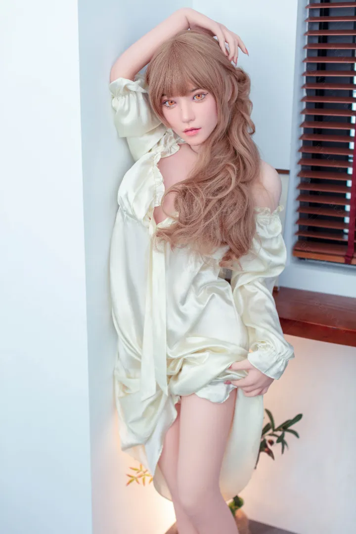 160cm (5ft3) B-Чашка Легкая Силиконовая Секс-кукла Голова Iris