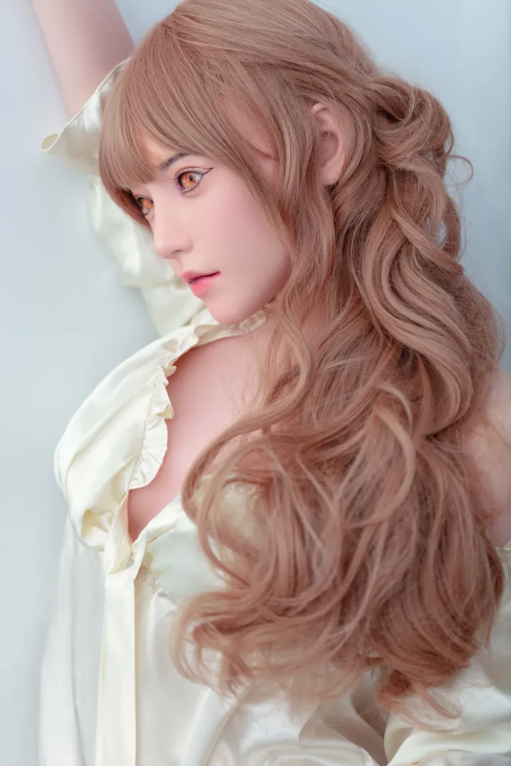 160cm (5ft3) B-Чашка Легкая Силиконовая Секс-кукла Голова Iris