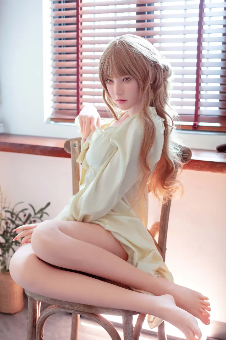 160cm (5ft3) B-Чашка Легкая Силиконовая Секс-кукла Голова Iris