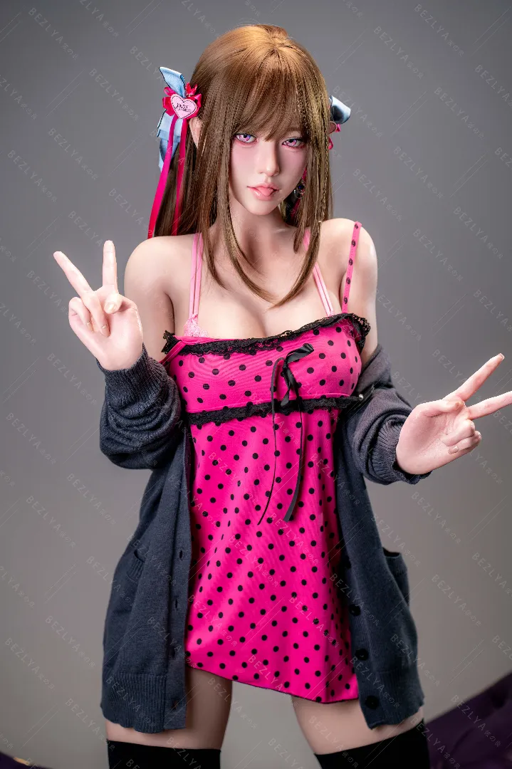 163cm (5ft4) F-Cup Lightweight Silicone Sex Doll Lagenaria, Movable Jaw Head