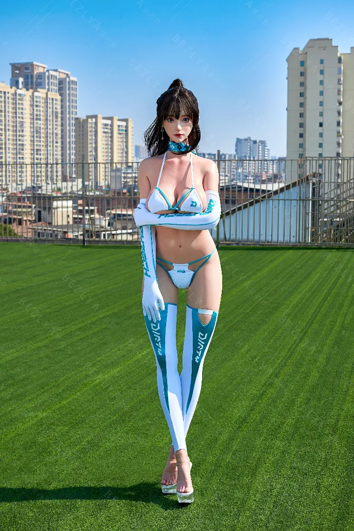 163cm (5ft4) Cup F Ringan Silikon Patung Seks, Kepala Yulania