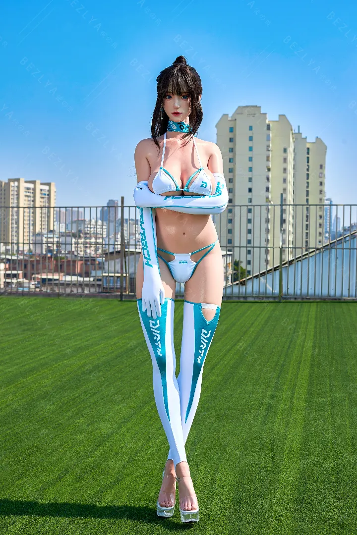 163cm (5ft4) Cup F Ringan Silikon Patung Seks, Kepala Yulania