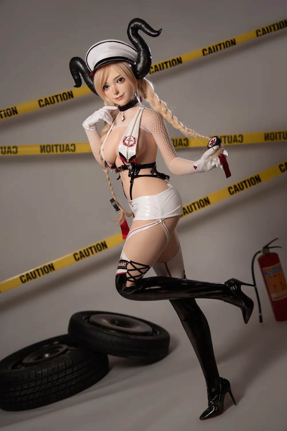 ROSRETTY Doll 164cm (5ft5) D-Cup ฟูลซิลิโคน อนิเมะ เฟอร์รี่ แมวเหมียวขี้เล่น ซิลิโคน ตุ๊กตายาง Elena Head S32