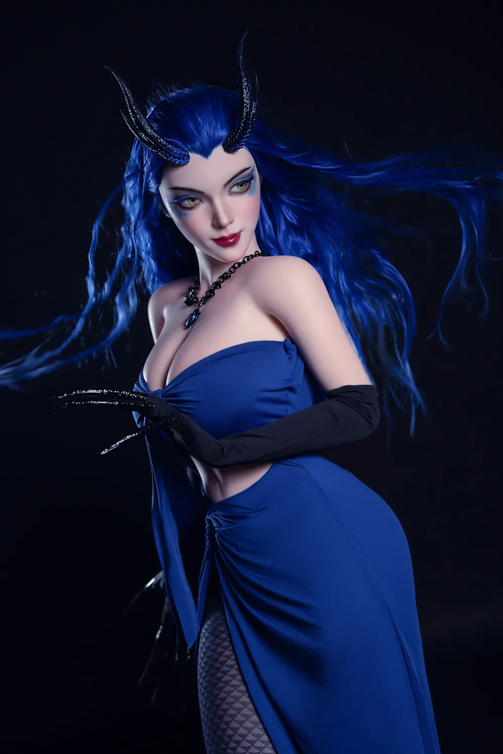 164cm (5ft5) D-Cup Full Silicone Nezha Demon Seductive Queen Cosplay Silicone Sex Doll Aorun, Head #S36