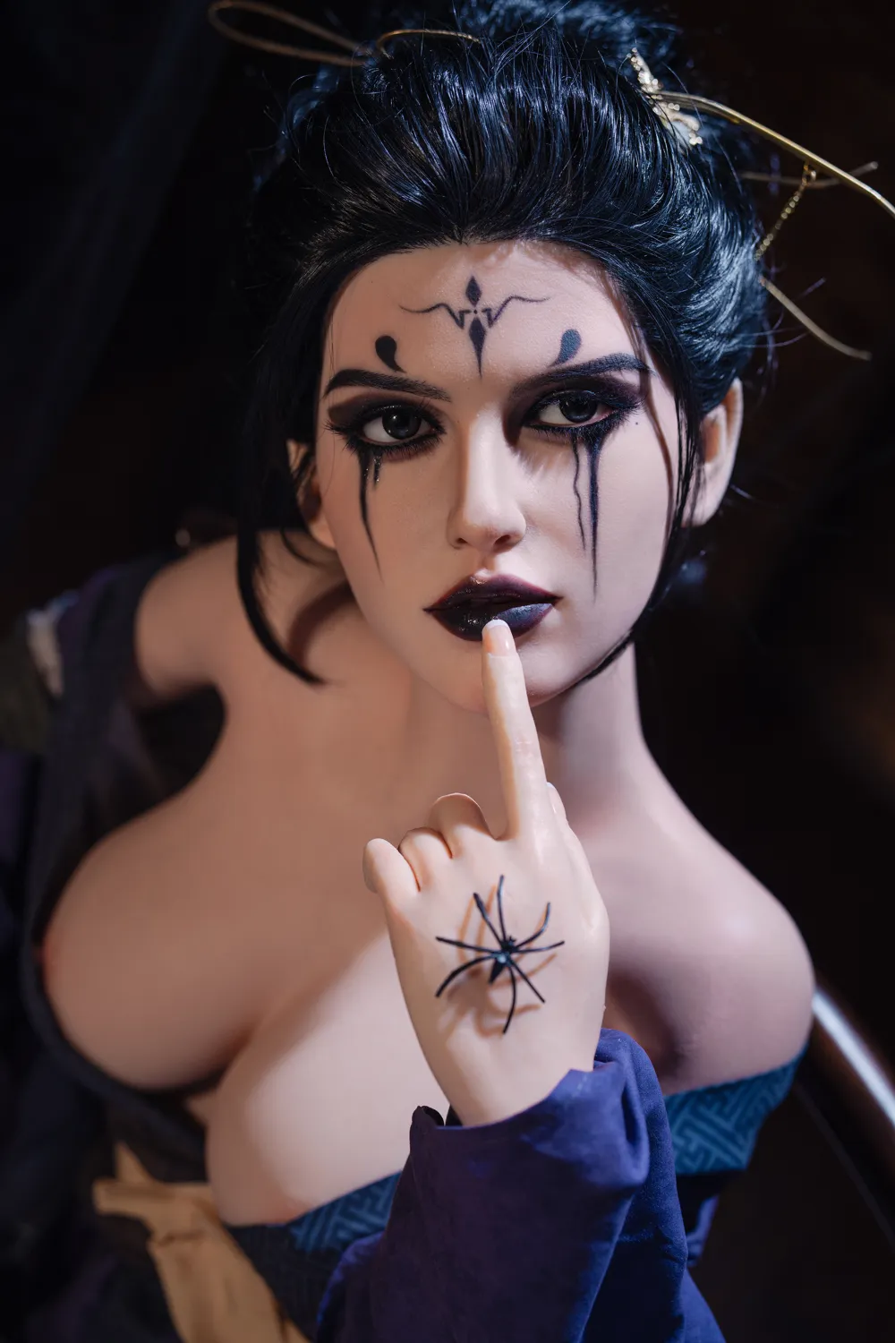 ROSRETTY Doll 164cm (5ft5) Copa D Silicona Completa Cosplay Serie Oscura Silicona Muñeca Sexual Molly Cabeza S5
